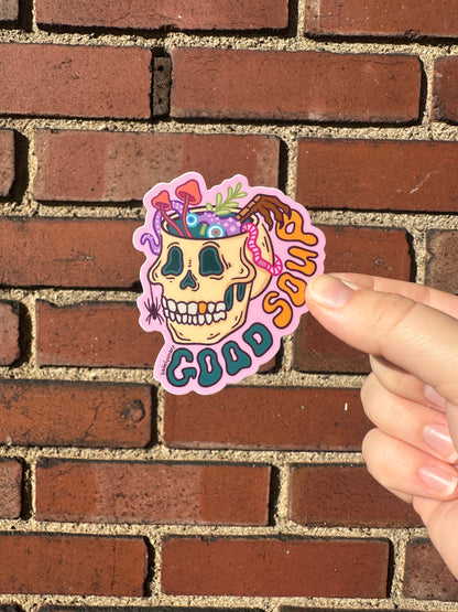 Good Soup Vinyl Sticker, 3 x 2.7 in