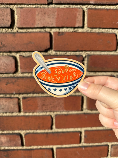 Soup Girl Vinyl Sticker, 3 x 2.6 in (Copy)