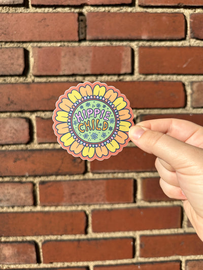Hippie Child Vinyl Sticker, 3 x 3