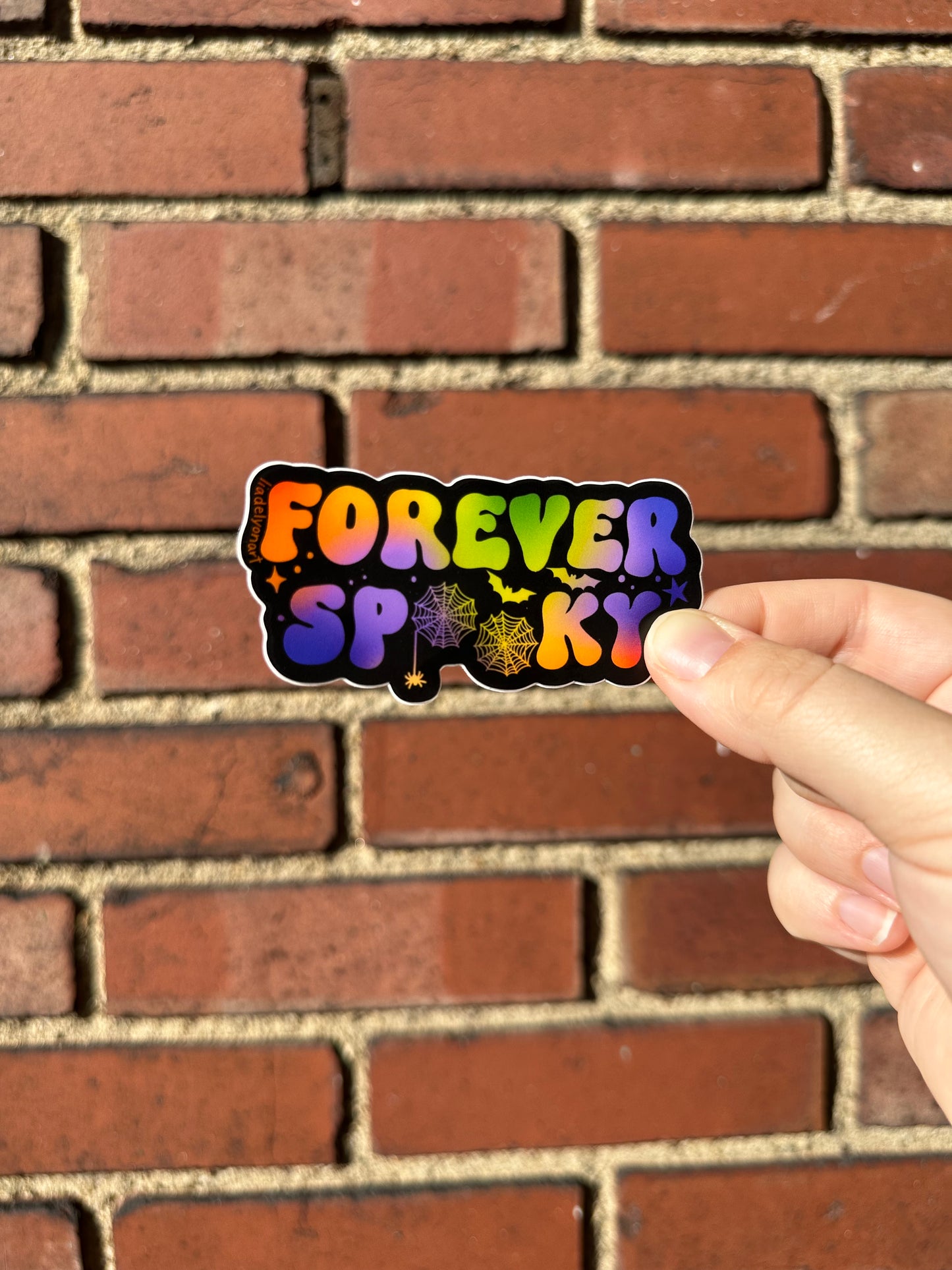 Forever Spooky Vinyl Sticker, 3.3x1.6 in