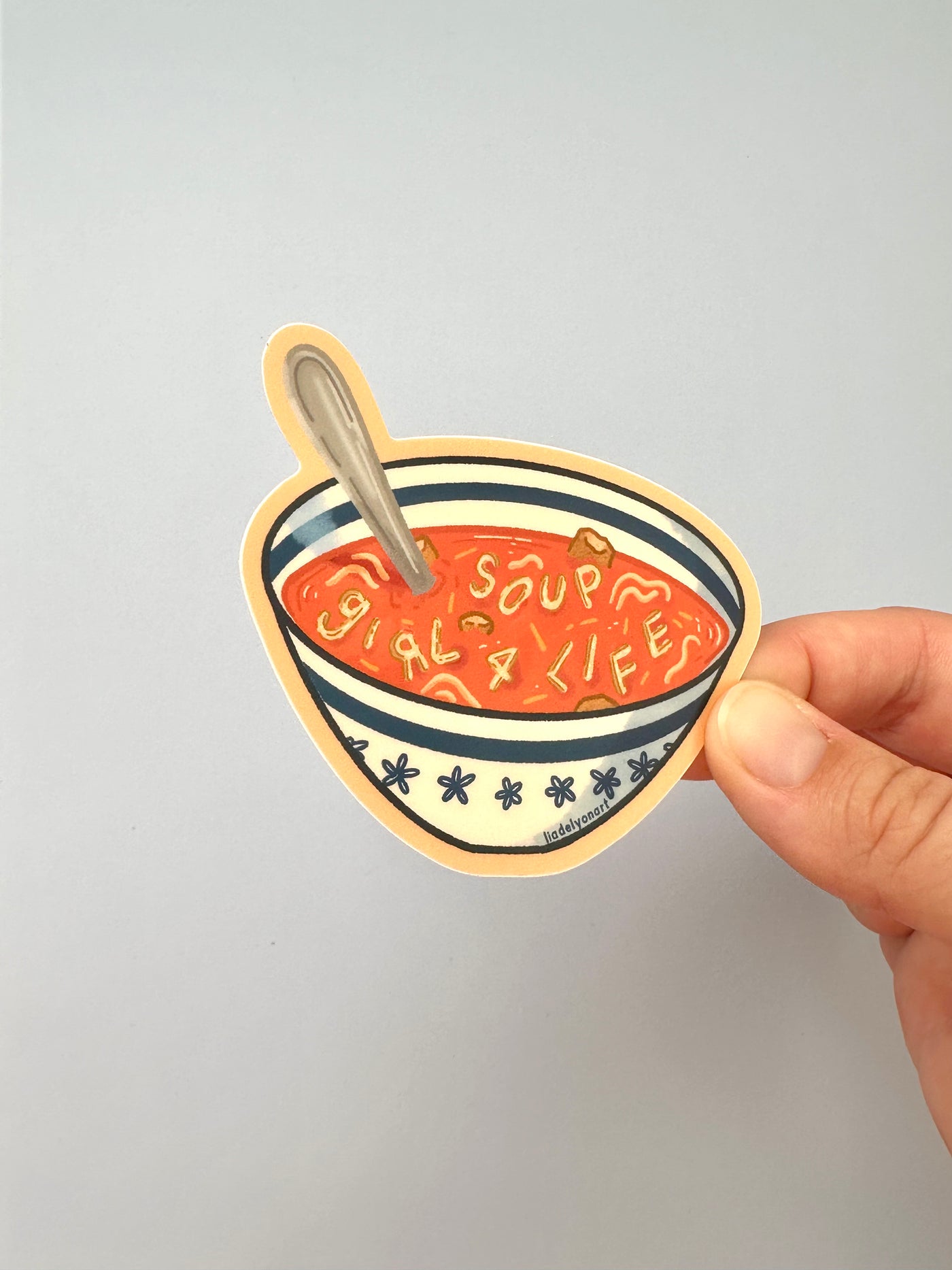 Soup Girl Vinyl Sticker, 3 x 2.6 in (Copy)