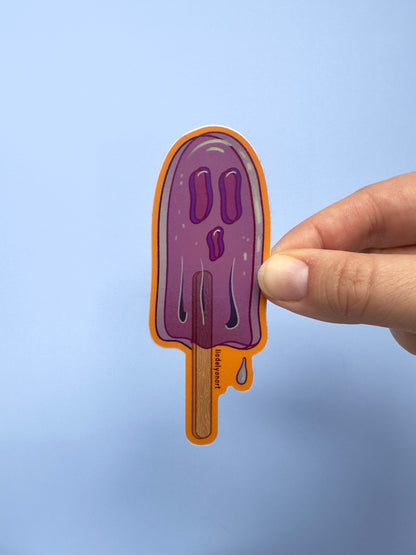 Ghost Popsicle Vinyl Sticker, 1.5 x 4 in.