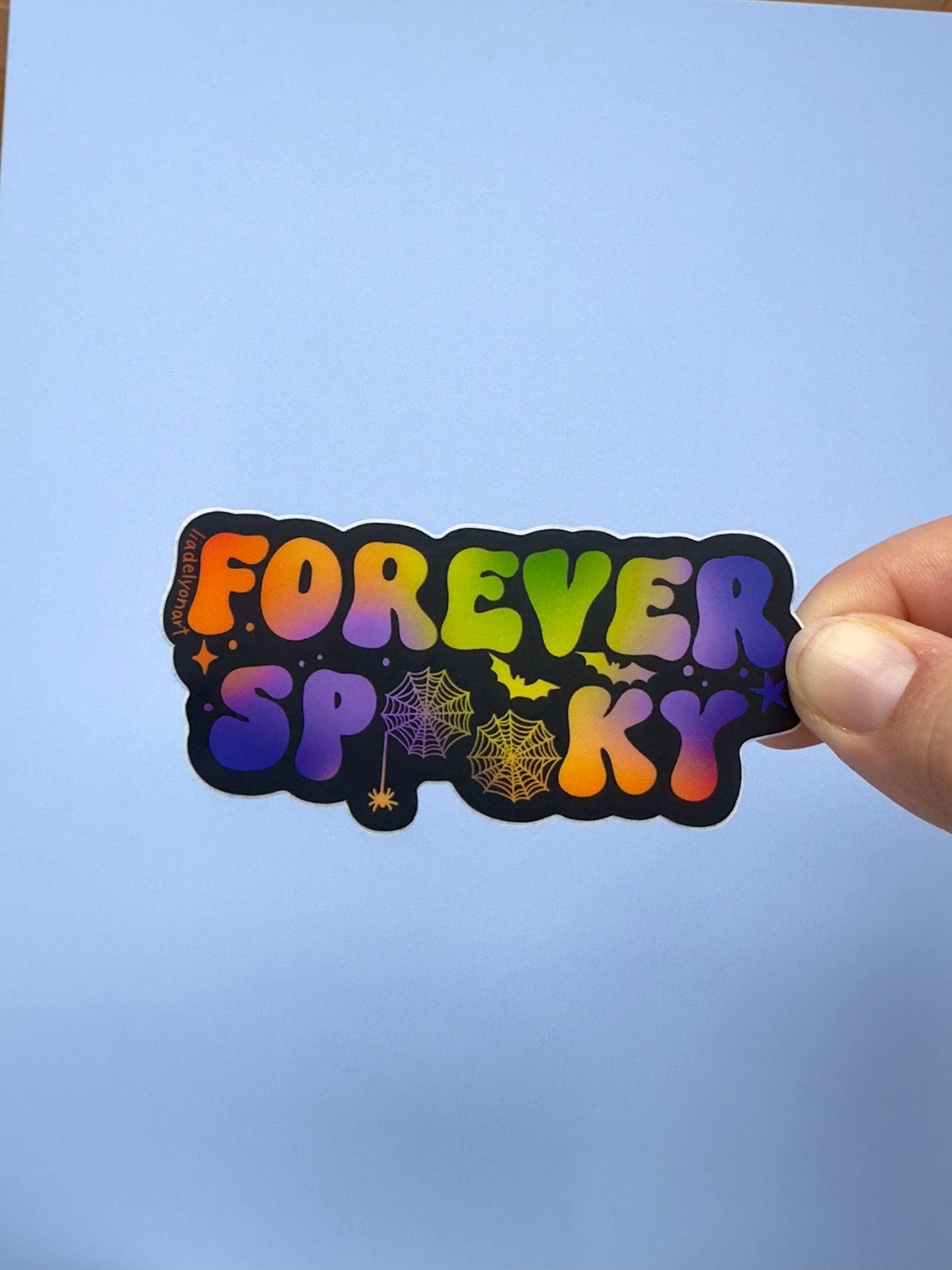 Forever Spooky Vinyl Sticker, 3.3x1.6 in