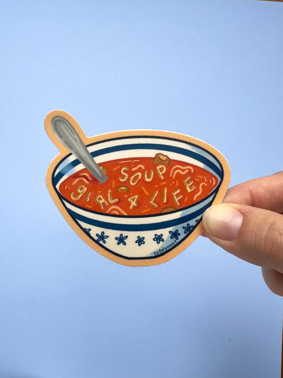 Soup Girl Vinyl Sticker, 3 x 2.6 in (Copy)