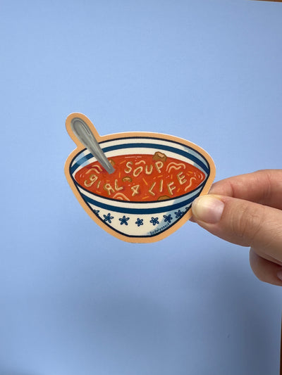 Soup Girl Vinyl Sticker, 3 x 2.6 in (Copy)