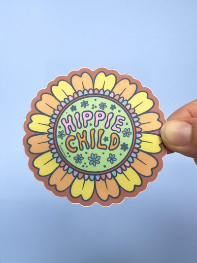 Hippie Child Vinyl Sticker, 3 x 3