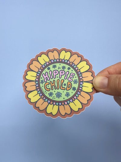 Hippie Child Vinyl Sticker, 3 x 3