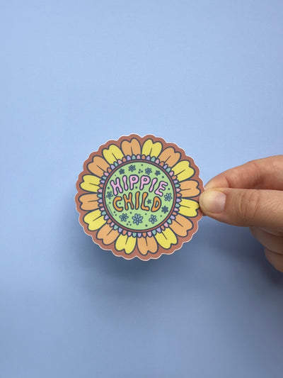 Hippie Child Vinyl Sticker, 3 x 3