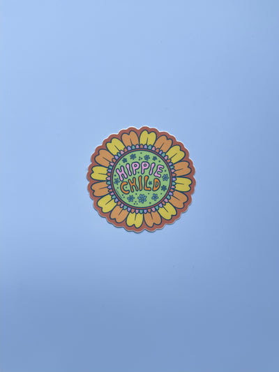 Hippie Child Vinyl Sticker, 3 x 3