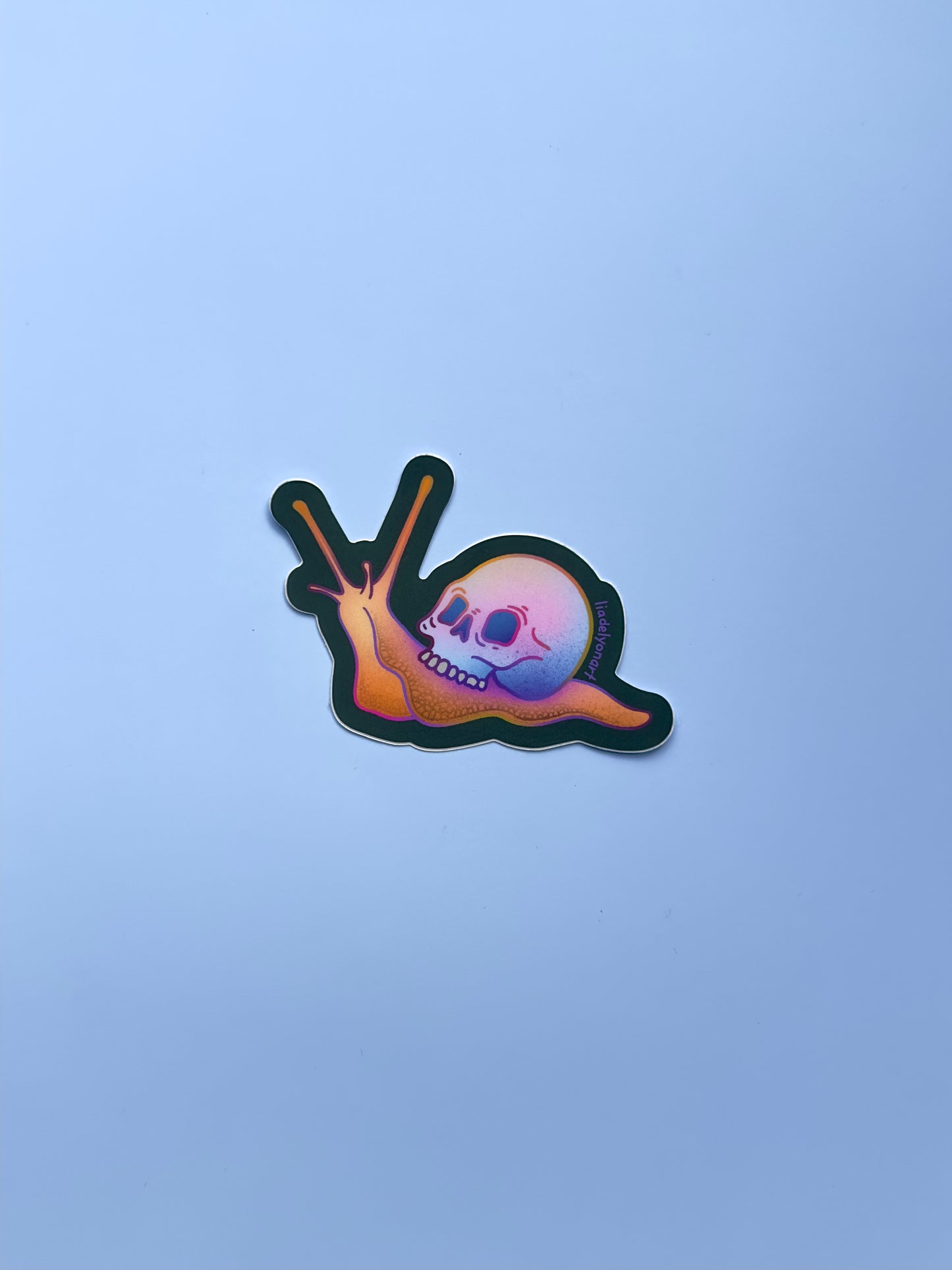 Snail Skull Vinyl Sticker, 3.3 x 2.43 in.