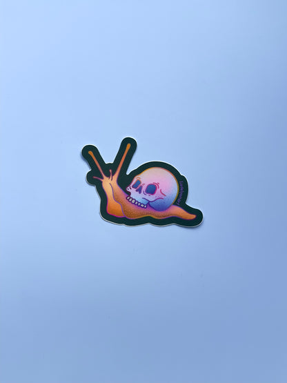 Snail Skull Vinyl Sticker, 3.3 x 2.43 in.