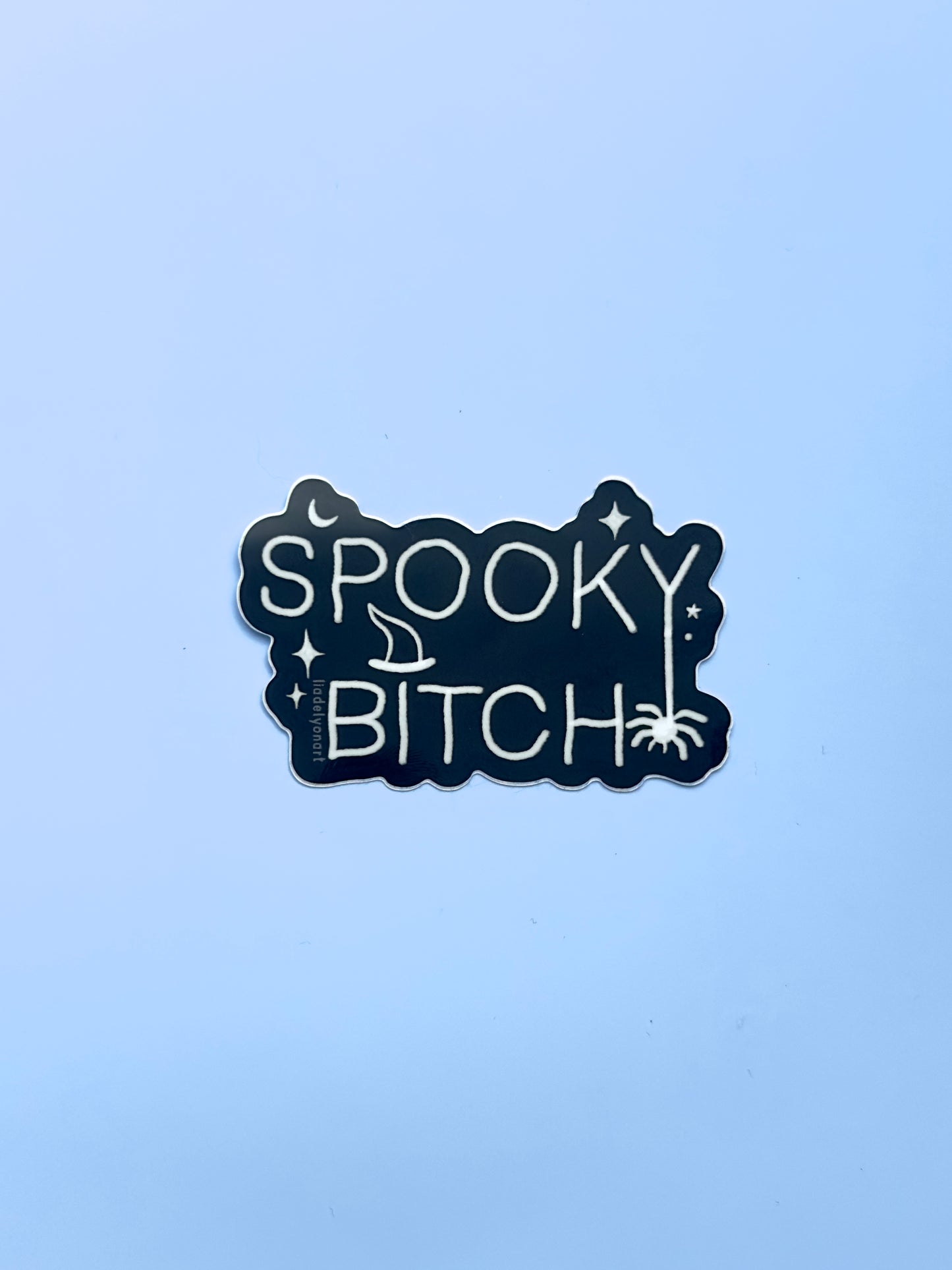 Spooky Bitch Vinyl Sticker, 3x1.9 in.