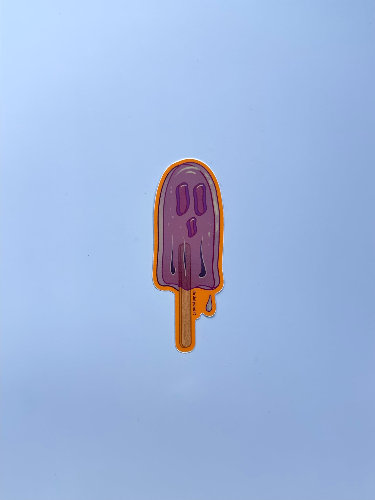 Ghost Popsicle Vinyl Sticker, 1.5 x 4 in.