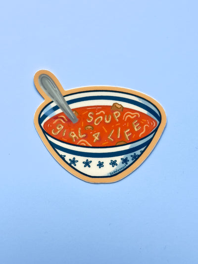 Soup Girl Vinyl Sticker, 3 x 2.6 in (Copy)