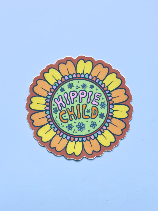 Hippie Child Vinyl Sticker, 3 x 3