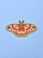 Green Moth Vinyl Sticker, 3.2 x 1.7 in.