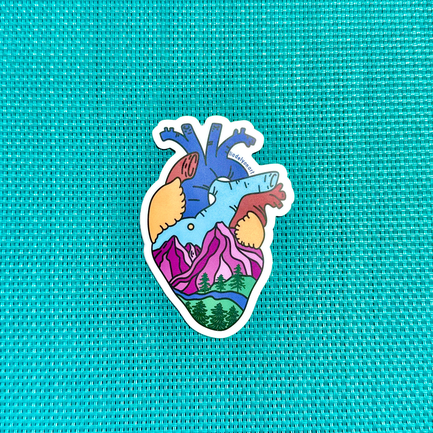 Mountain Heart Vinyl Sticker, 2x3 in.