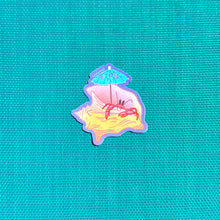 Load image into Gallery viewer, Beach Hermit Crab Conch Vinyl Sticker, 2.8x3 in.

