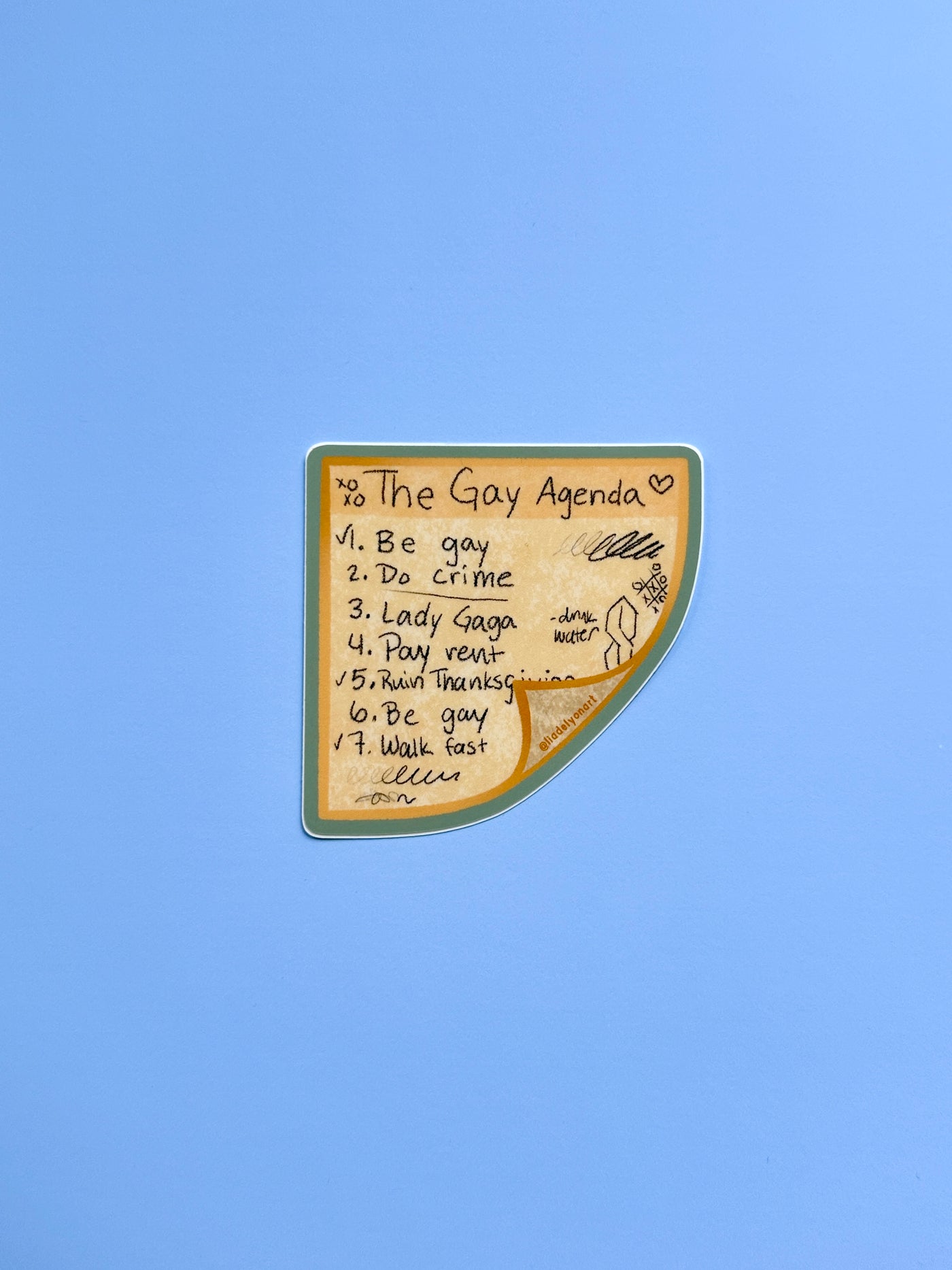 Gay Agenda Vinyl Sticker, 3 x 3 in.