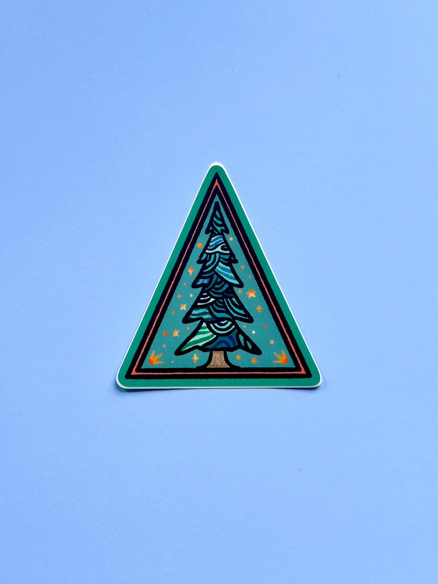 Pine Tree Vinyl Sticker, 3 x 2.6 in.