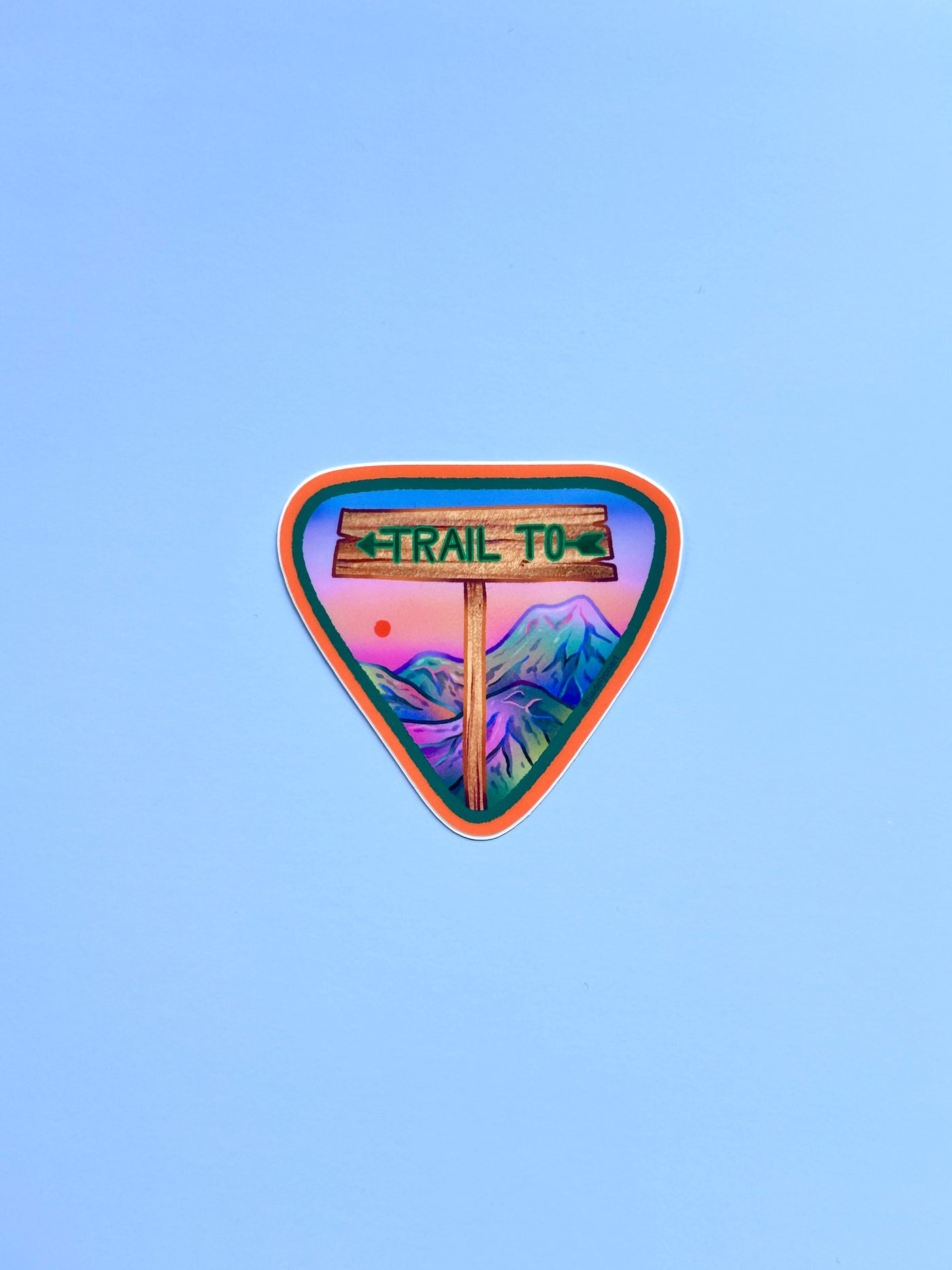 Hiking Mountains Vinyl Sticker, 3 x 2.8 in.