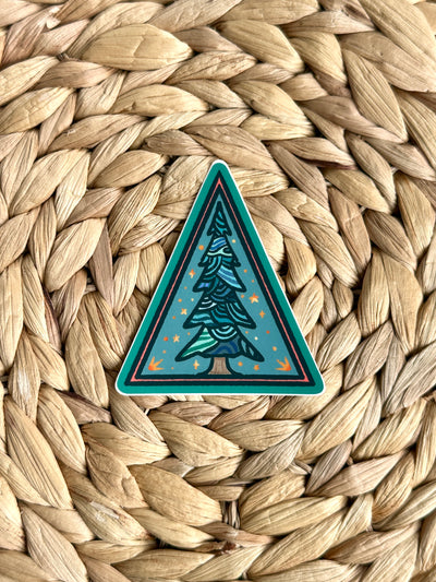 Pine Tree Vinyl Sticker, 3 x 2.6 in.