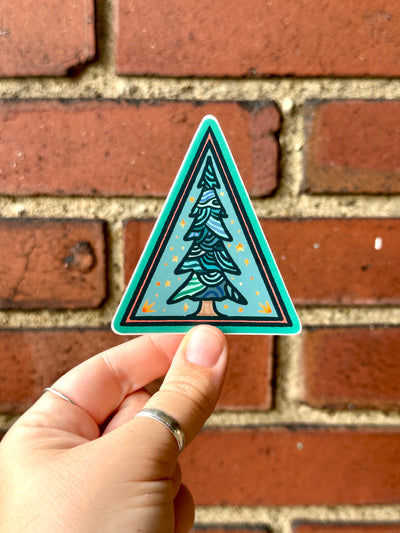 Pine Tree Vinyl Sticker, 3 x 2.6 in.