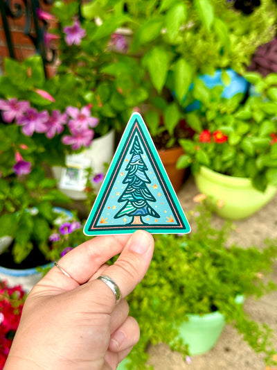 Pine Tree Vinyl Sticker, 3 x 2.6 in.