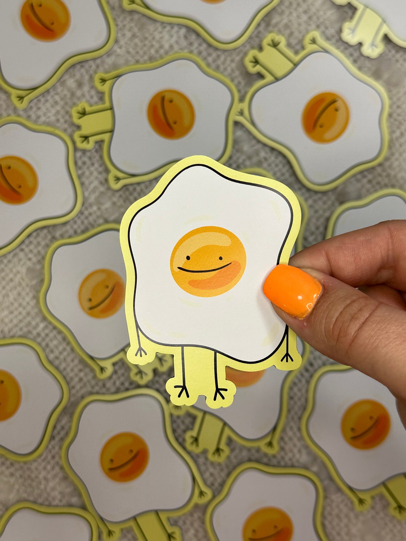 Egg Dude Vinyl Sticker, 2.1x3 in.