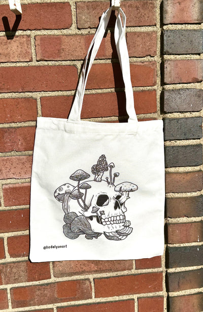 Spooky Shrooms Canvas Tote Bag