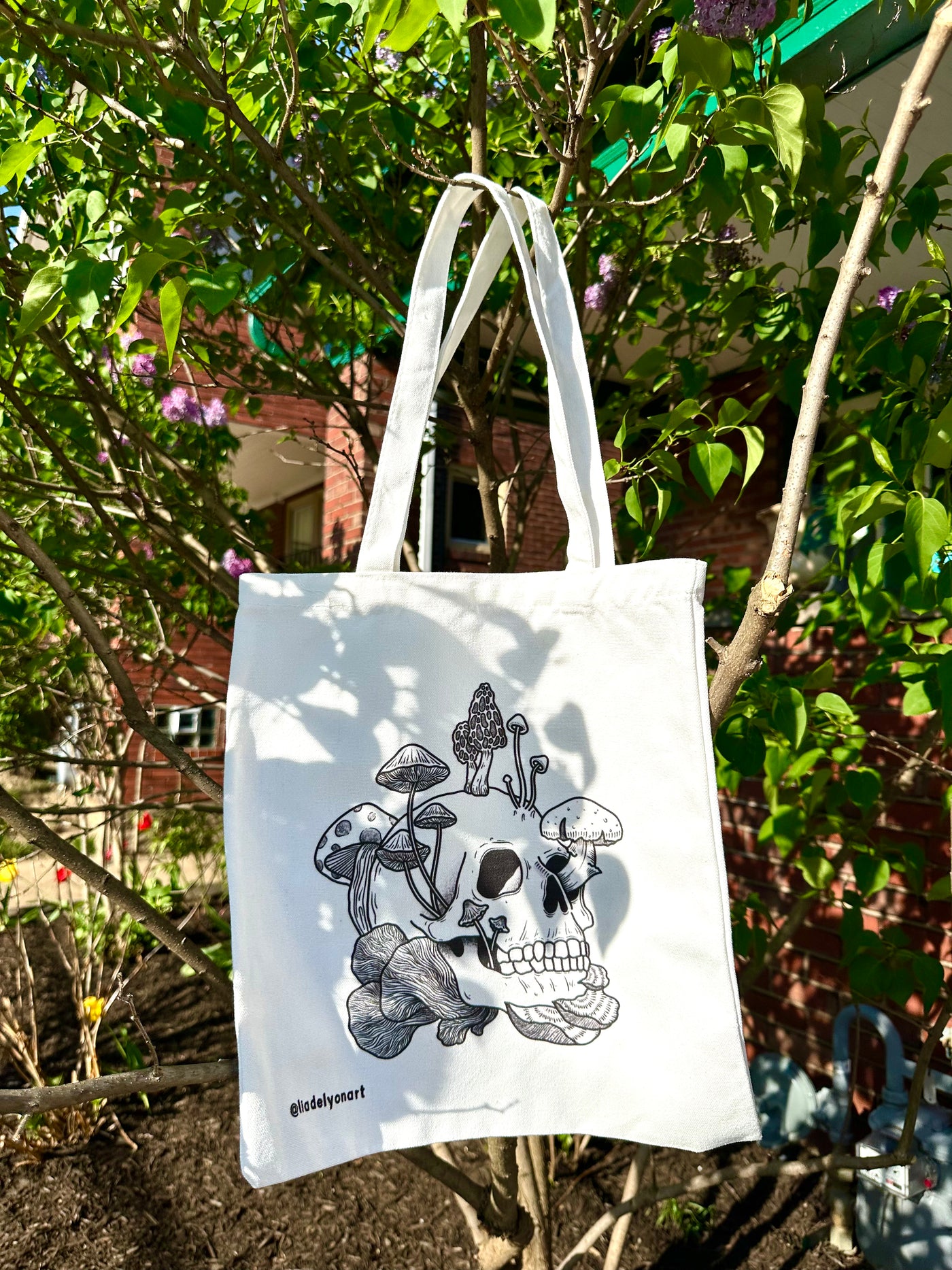 Spooky Shrooms Canvas Tote Bag