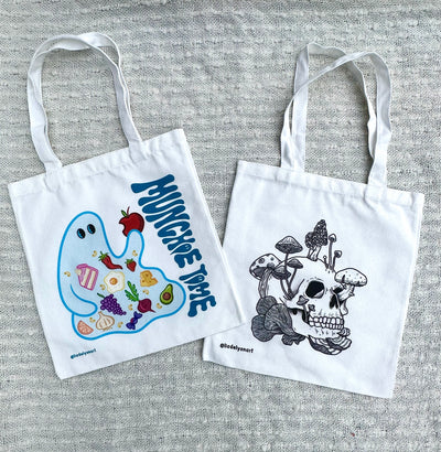 Munchie Time Canvas Tote Bag