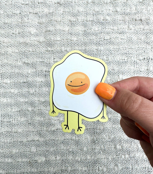 Egg Dude Vinyl Sticker, 2.1x3 in.