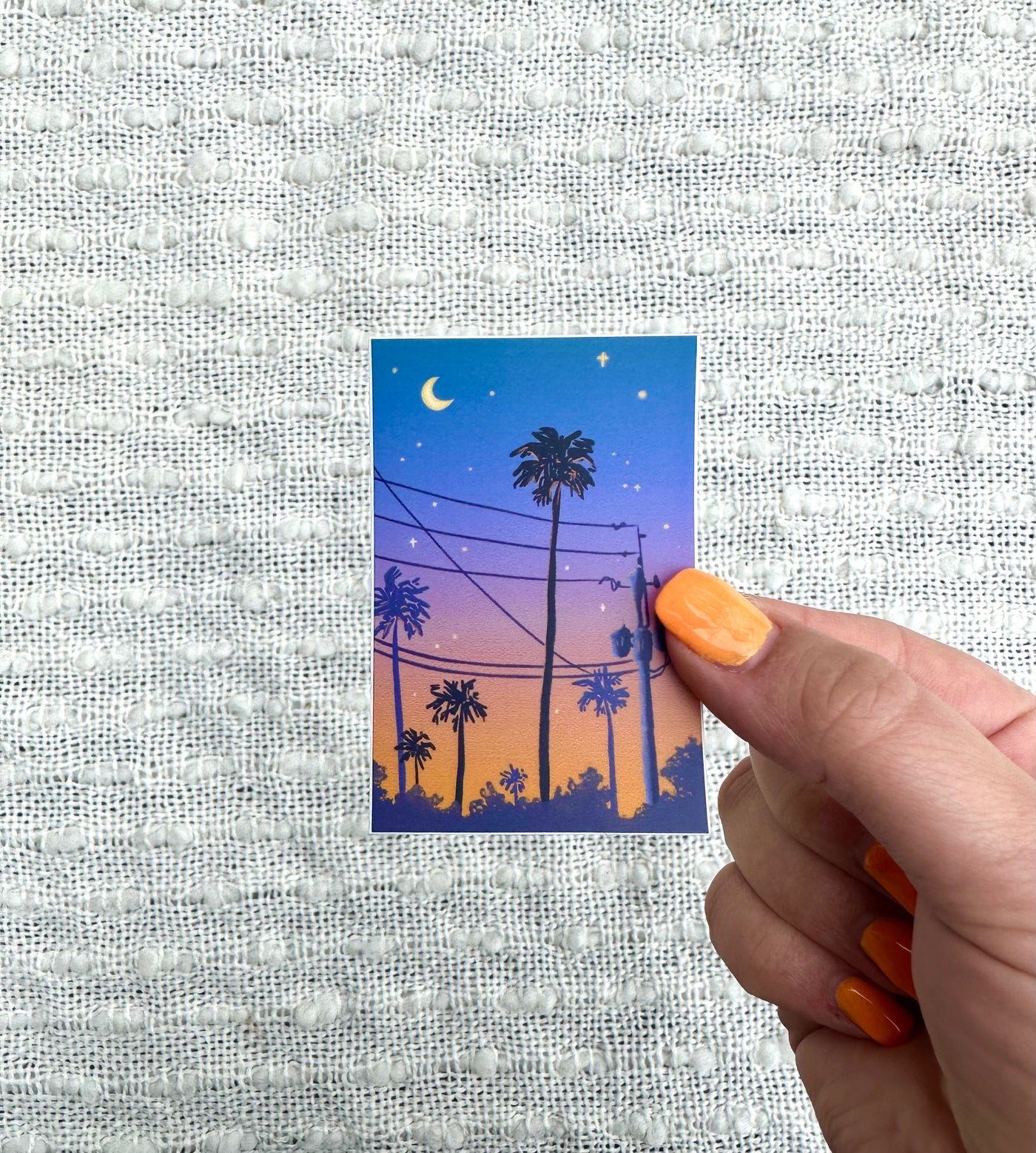 Florida Sunset Vinyl Sticker, 2x3 in.