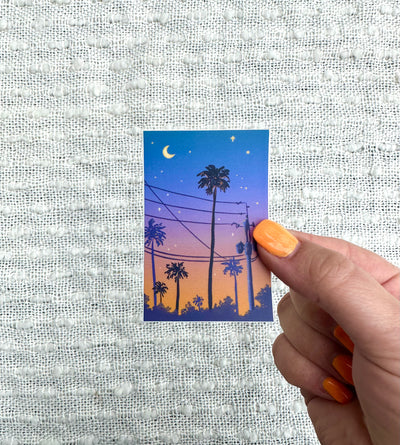 Florida Sunset Vinyl Sticker, 2x3 in.