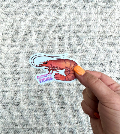 Shrimply Vibing Magnet, 2.2x3 in.