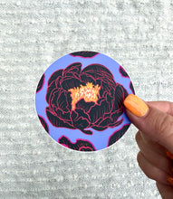Load image into Gallery viewer, Periwinkle Peony Vinyl Sticker, 3x3 in.
