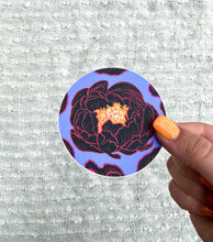 Load image into Gallery viewer, Periwinkle Peony Vinyl Sticker, 3x3 in.

