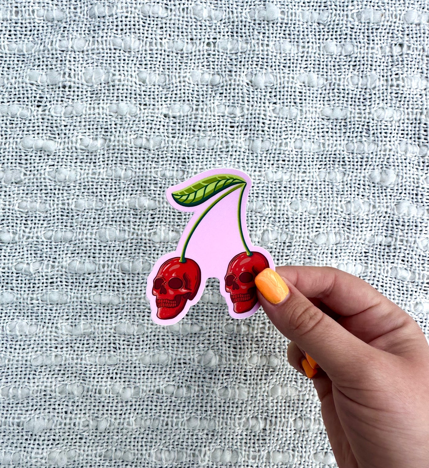 Spooky Cherries Vinyl Sticker, 2.5x3in.