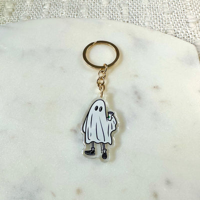 Coffee Ghost Acrylic Keychain