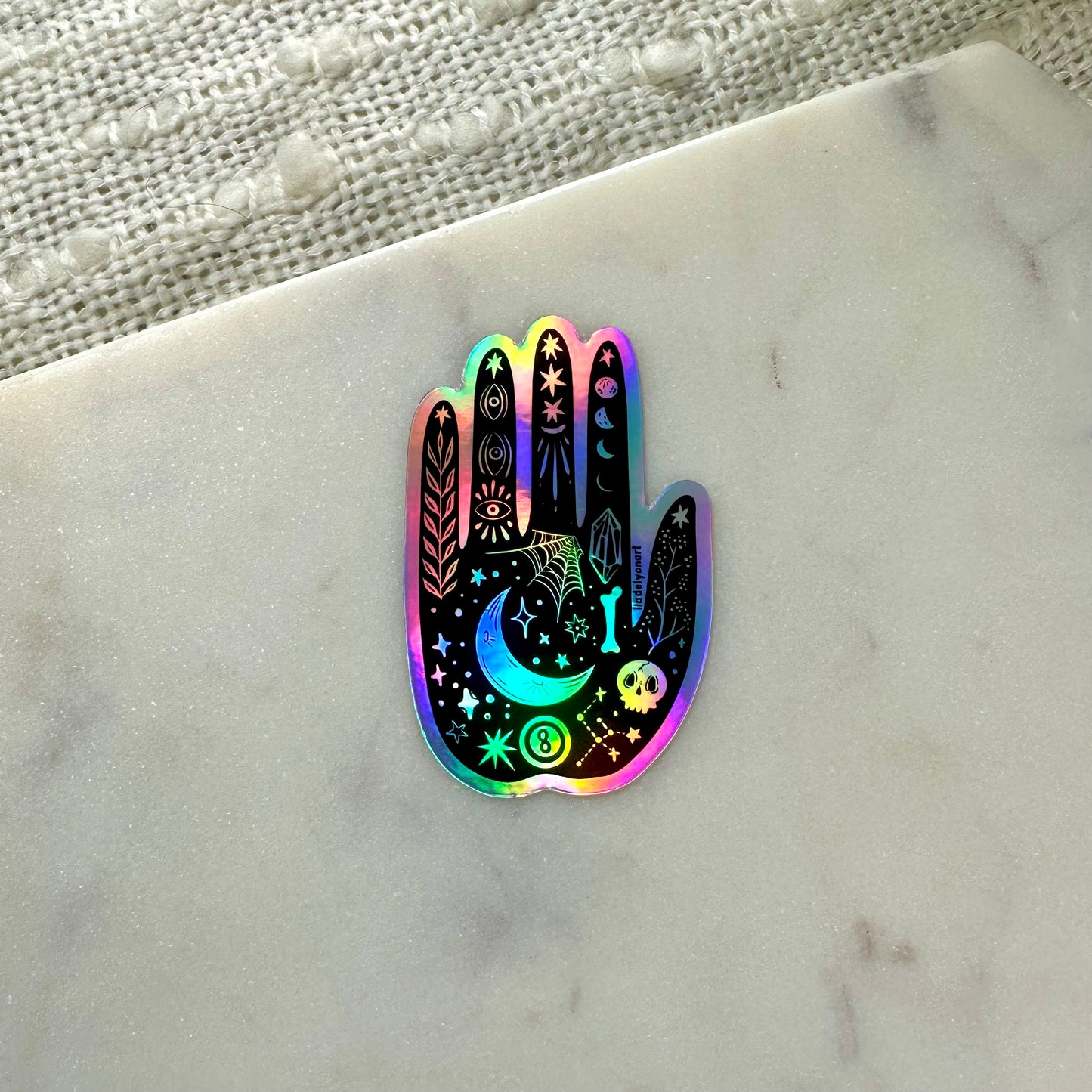 Palm Reader Vinyl sticker, 3x2 in.