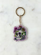 Flower Skull Acrylic Keychain