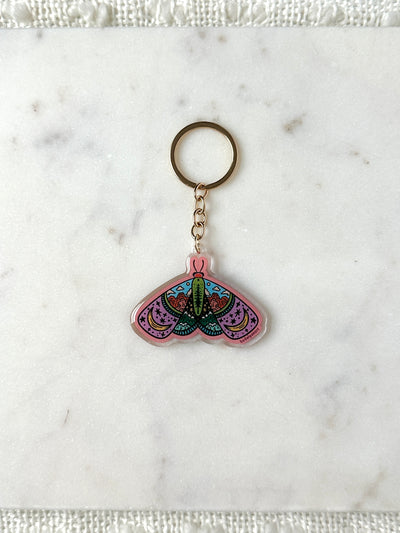 Mountain Moth Acrylic Keychain