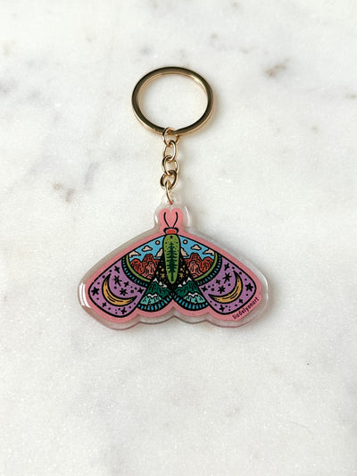 Mountain Moth Acrylic Keychain