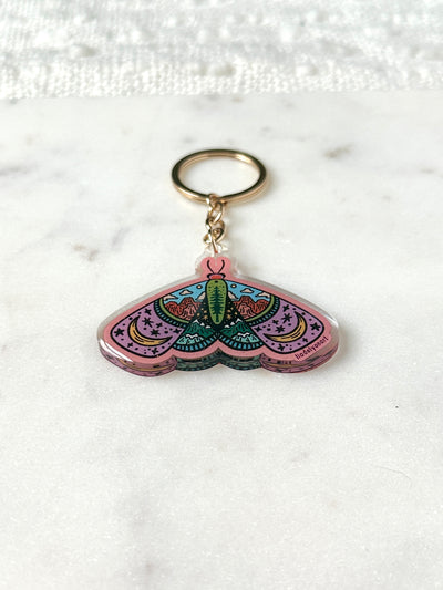Mountain Moth Acrylic Keychain