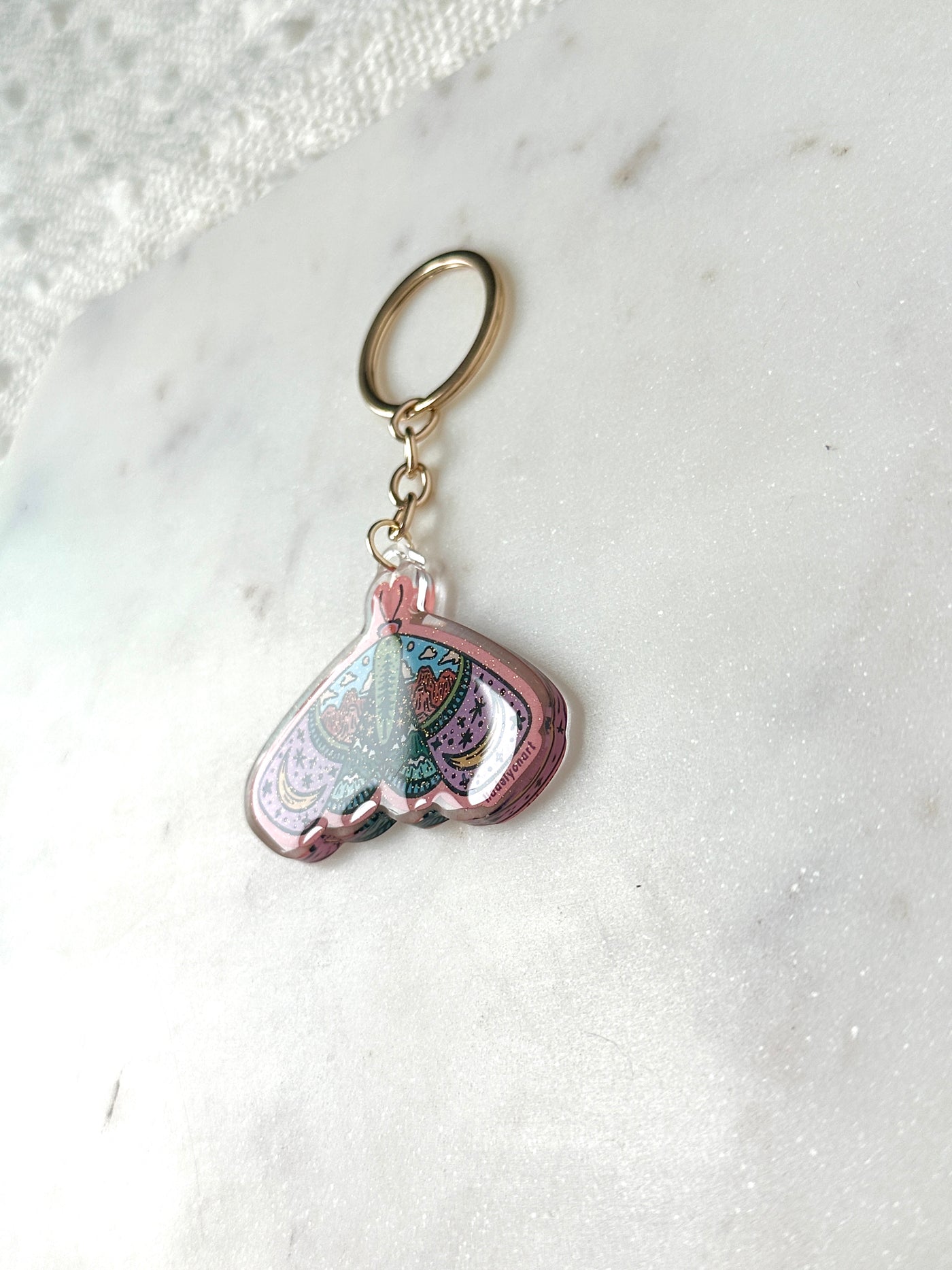Mountain Moth Acrylic Keychain
