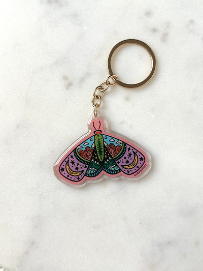 Mountain Moth Acrylic Keychain