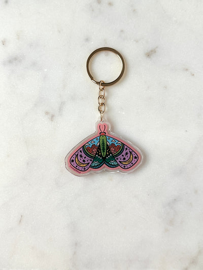 Mountain Moth Acrylic Keychain