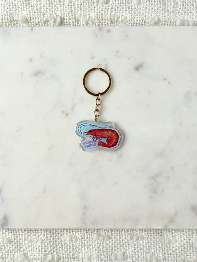 Shrimply Vibing Acrylic Keychain