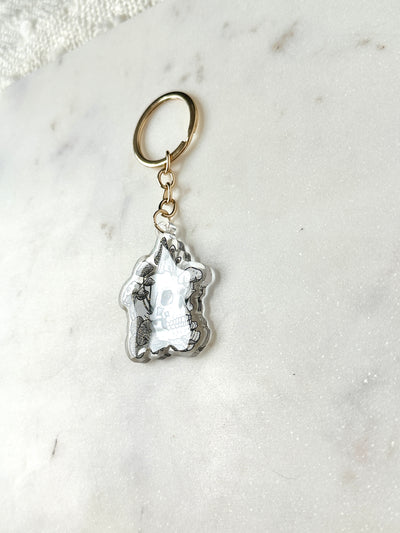 Mushroom Skull Acrylic Keychain
